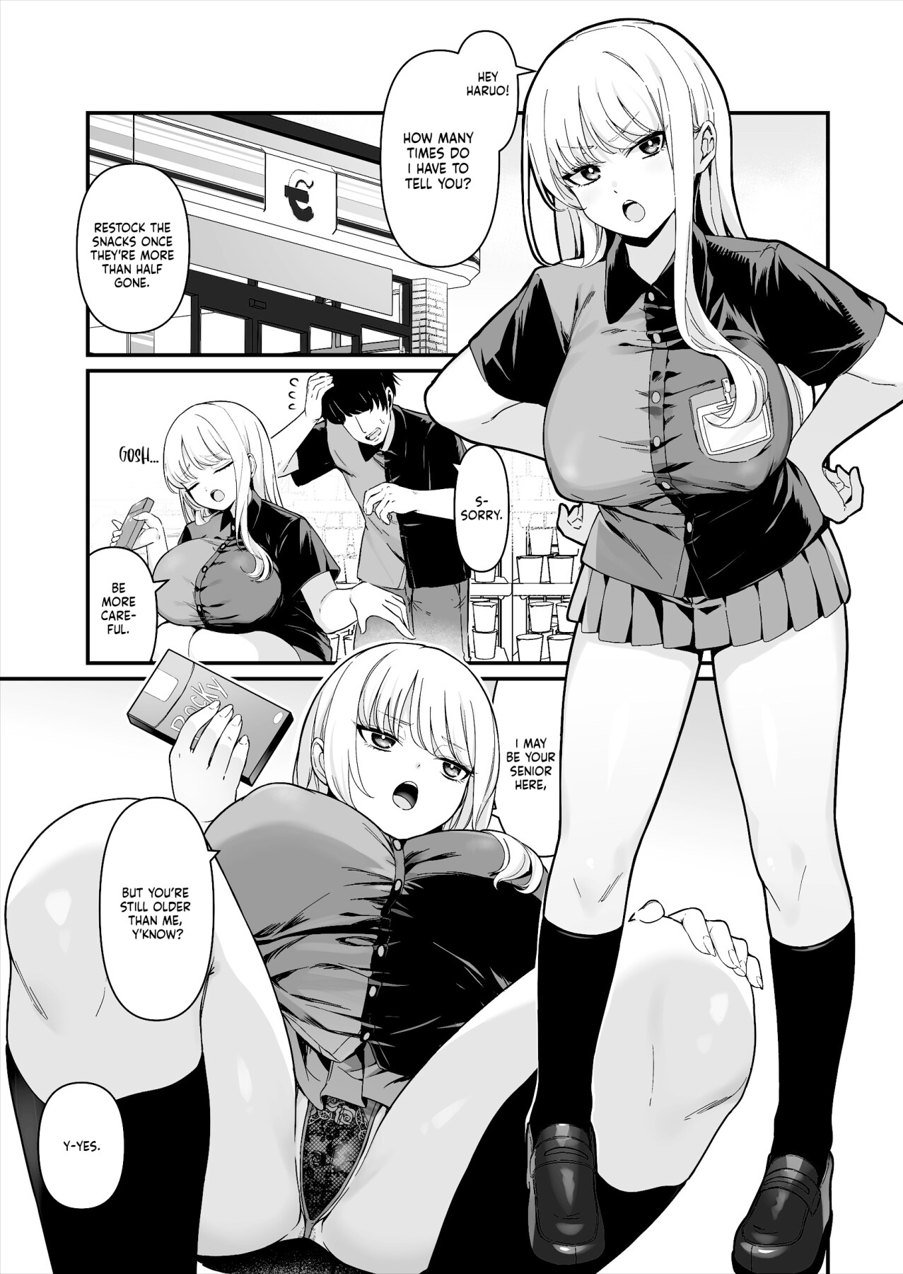 Hentai Manga Comic-I Had Wild Sex with a Taken Busty Gyaru Part-Timer!-Read-2